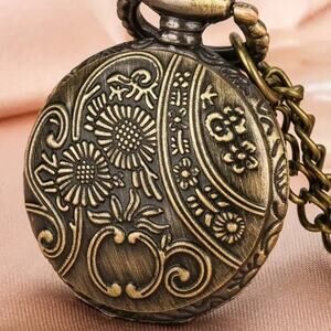 Jack & Sally Mini Pocket Watch Necklace Nightmare Christmas Halloween Gift - NEW